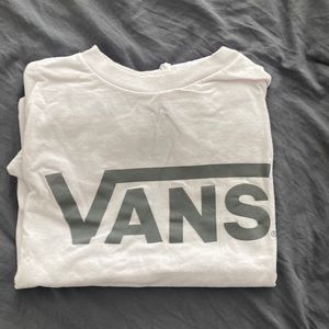 sinple, white, vans tee, size med, pretty new slightly used. No stains or marks.